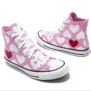 Converse Twisted Hearts Pink High Top Sneaker